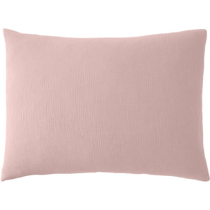 Paire de Taies D'oreiller 100% Gaze De Coton Rose Lotus
