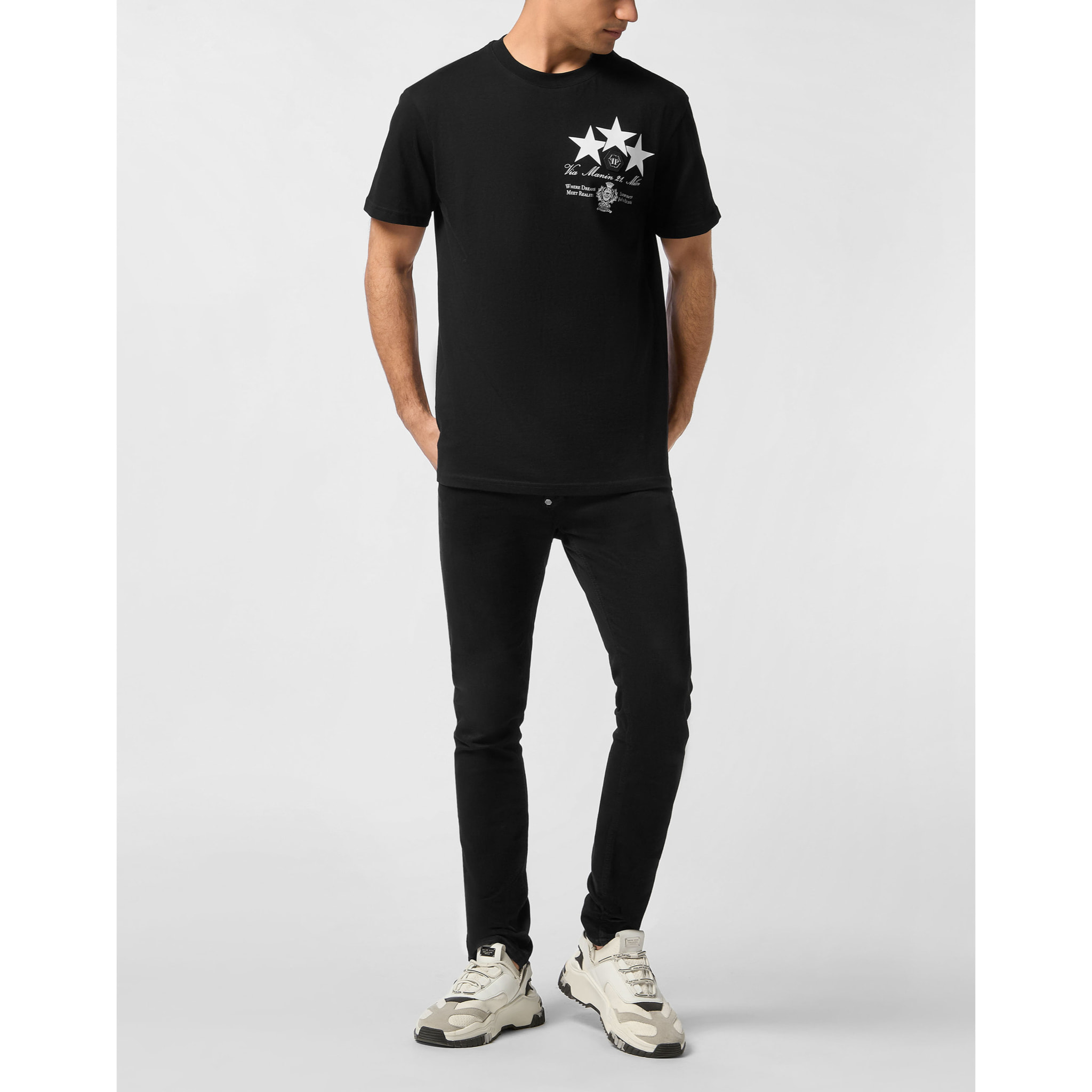 PHILIPP PLEIN T-shirt girocollo a maniche corte STARS