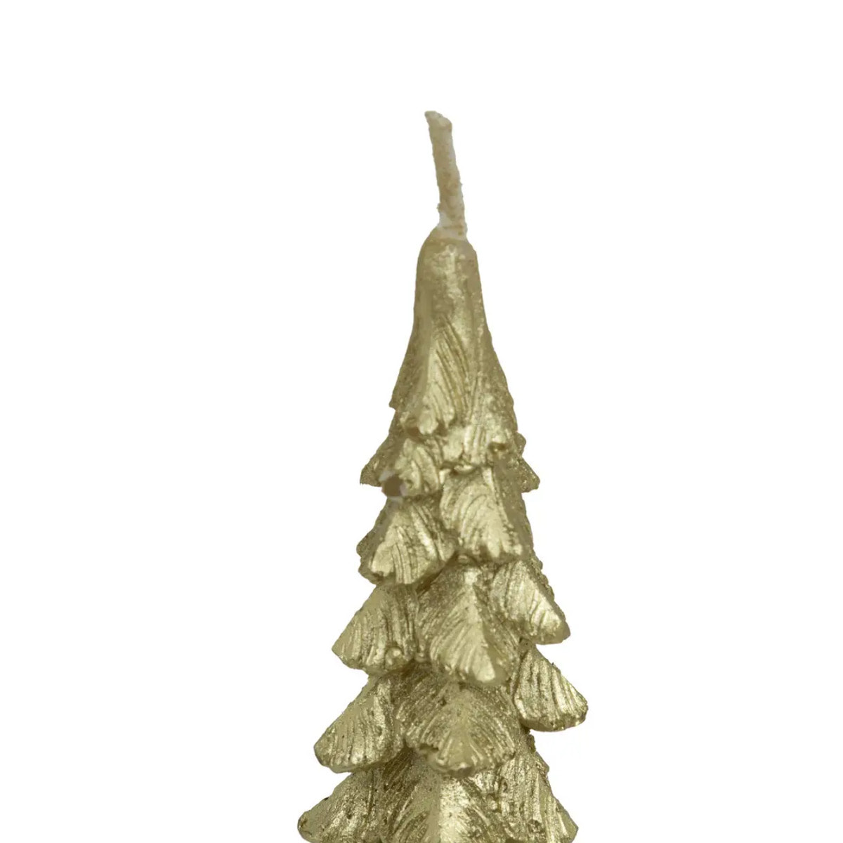 Lot de 2 bougies bâton sapin doré