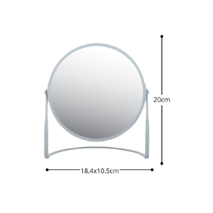Miroir grossissant sur pied Acier AKIRA Bleu Glacé mat Spirella