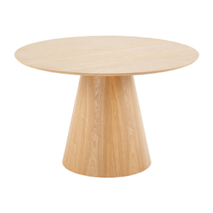 Toledo - table à manger ronde - effet bois - 120 cm - 4 à 6 personnes - Bois