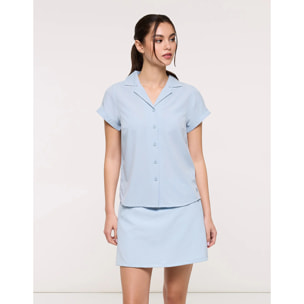 Camisa Manga Corta Azul Celeste - Nerini