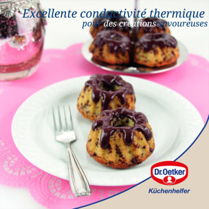 Moule à kougelhofs 6 empreintes 30 cm Dr.Oetker Flexxibel Love