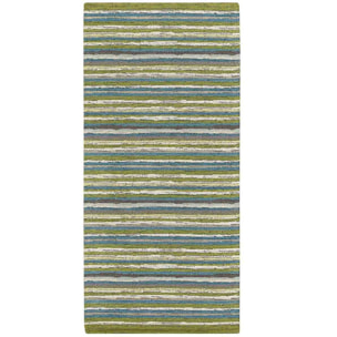 Tappeto Cucina Bagno Righe Verde