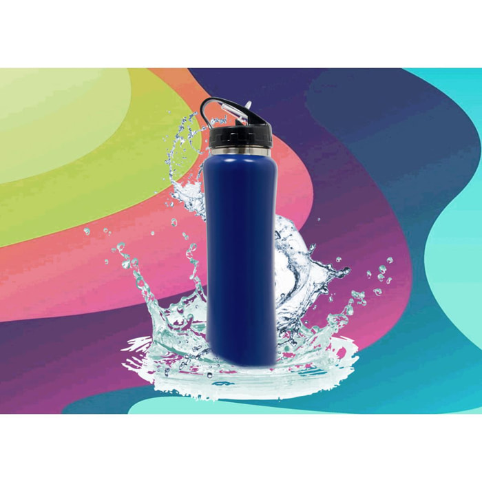 Borraccia Termica Thermos Caldo-Freddo Modello Sport Blu