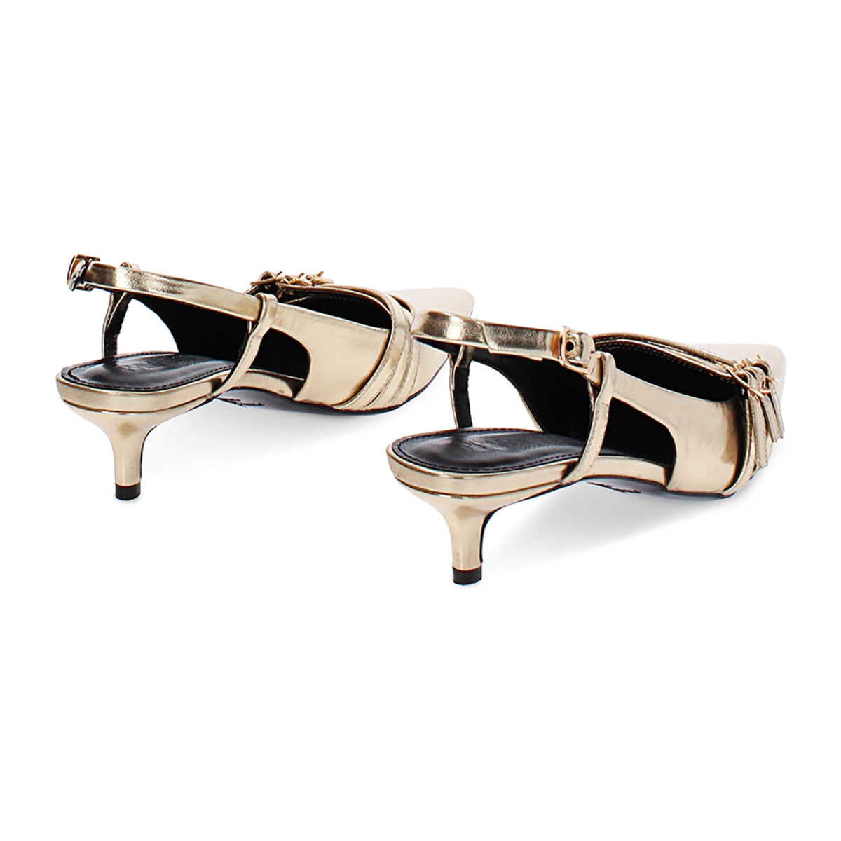 Zapatos slingback dorados elegantes