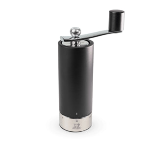 Moulin à sel à manivelle en bois et inox, noir, u'Select, 18 cm - 7' Isen