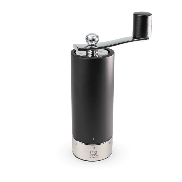 Moulin à sel à manivelle en bois et inox, noir, u'Select, 18 cm - 7' Isen
