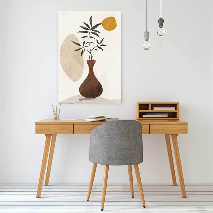 Tableau abstrait  pousse boho  Toile imprimée