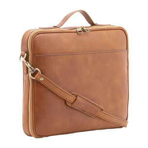 Borsa a mano  unisex In Vera pelle Made in Italy 38x32x6 cm