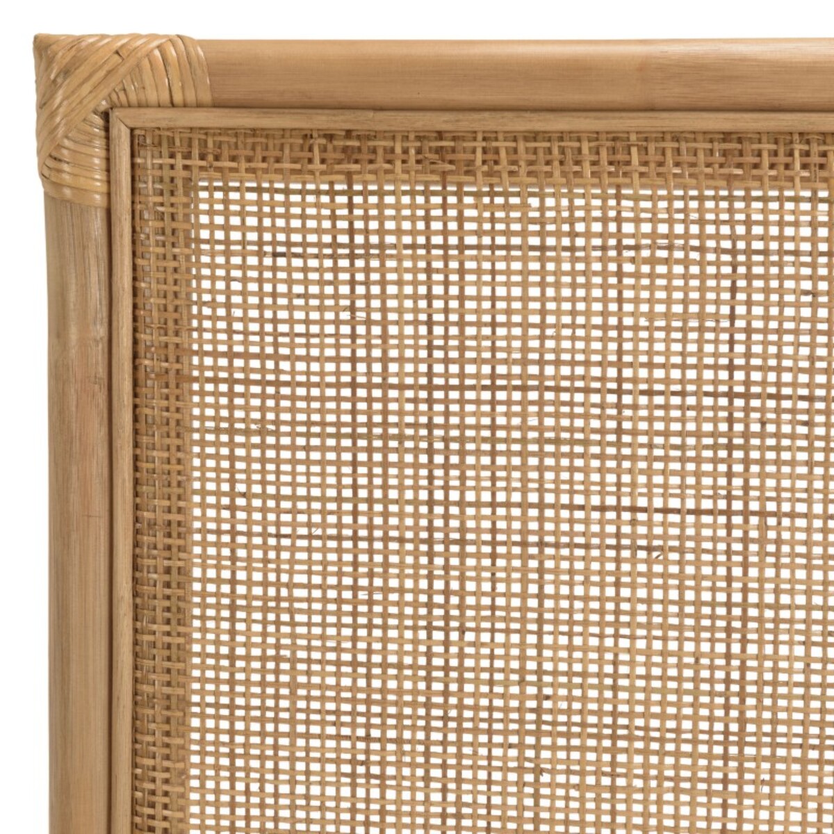 KALLY - Tête de lit rect. 140/160cm 'cannage' rotin couleur brun miel