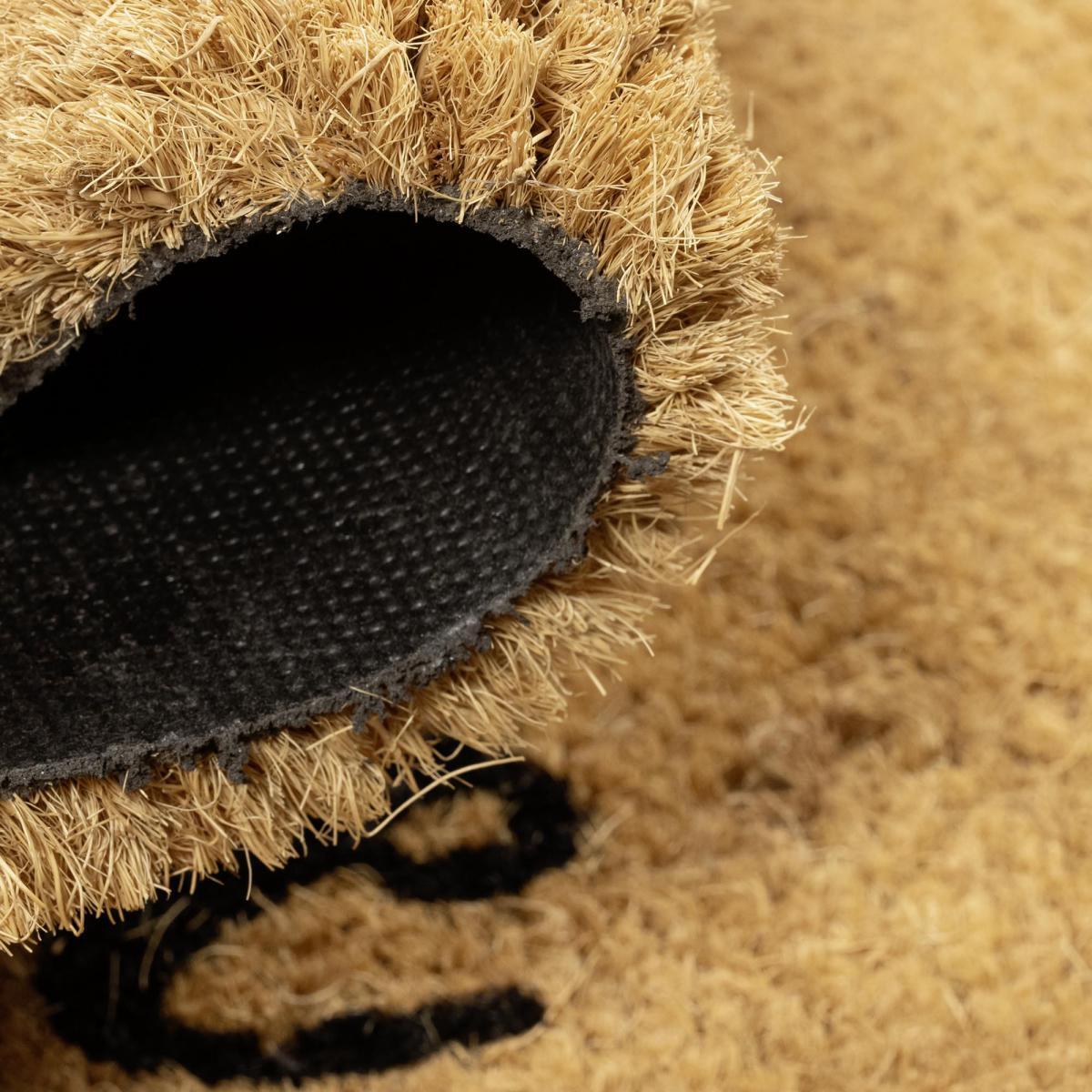 Paillasson motif texte en relief, naturel et robuste, WELCOME 1