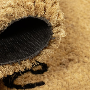 Paillasson motif texte en relief, naturel et robuste, WELCOME 1