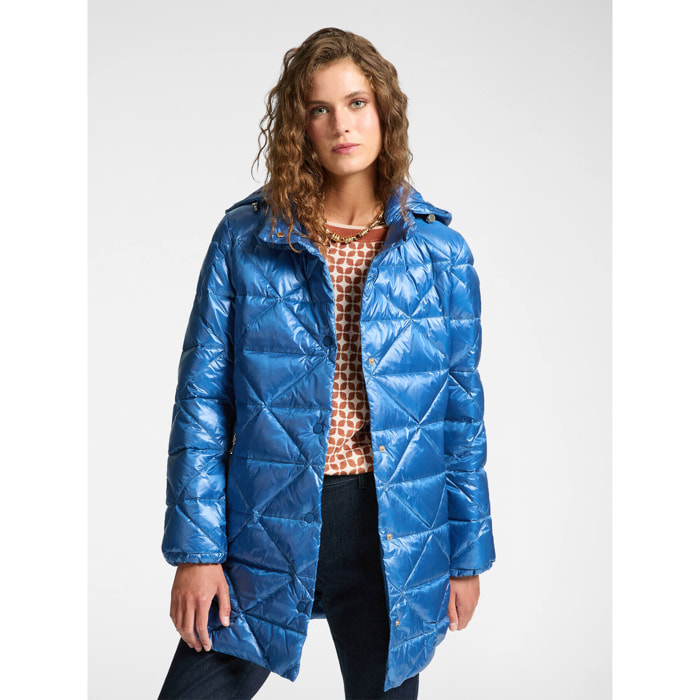 Elena Mirò - Chaqueta acolchada con capucha - Azul