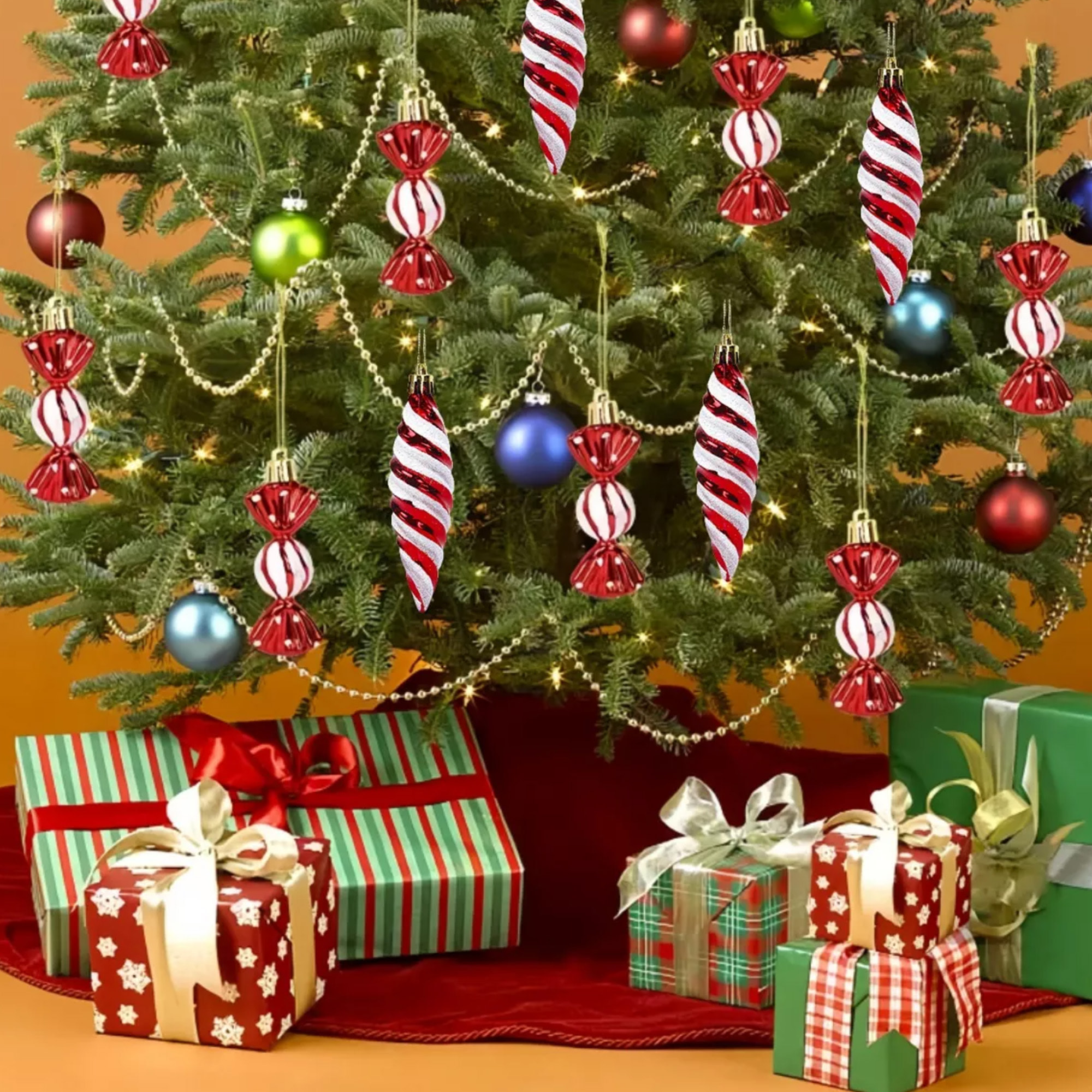 caramelo de bola de navidad para decoración 14x5x31cm