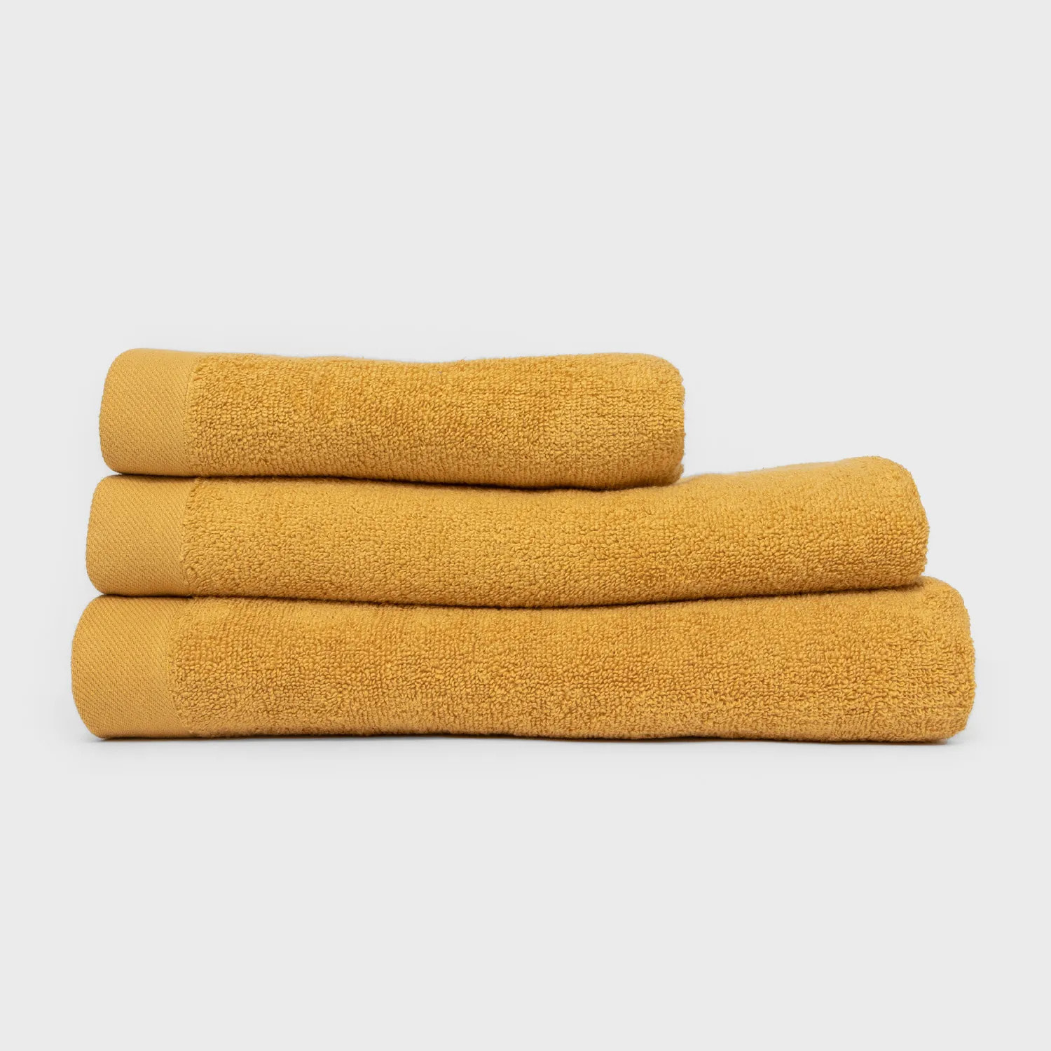 Toalla de baño 400gr doble rizo mostaza
