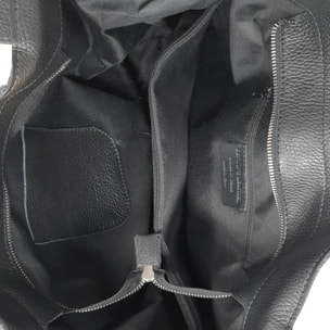 Chicca Borse Borsa a Mano Shopper Donna in Pelle Nero