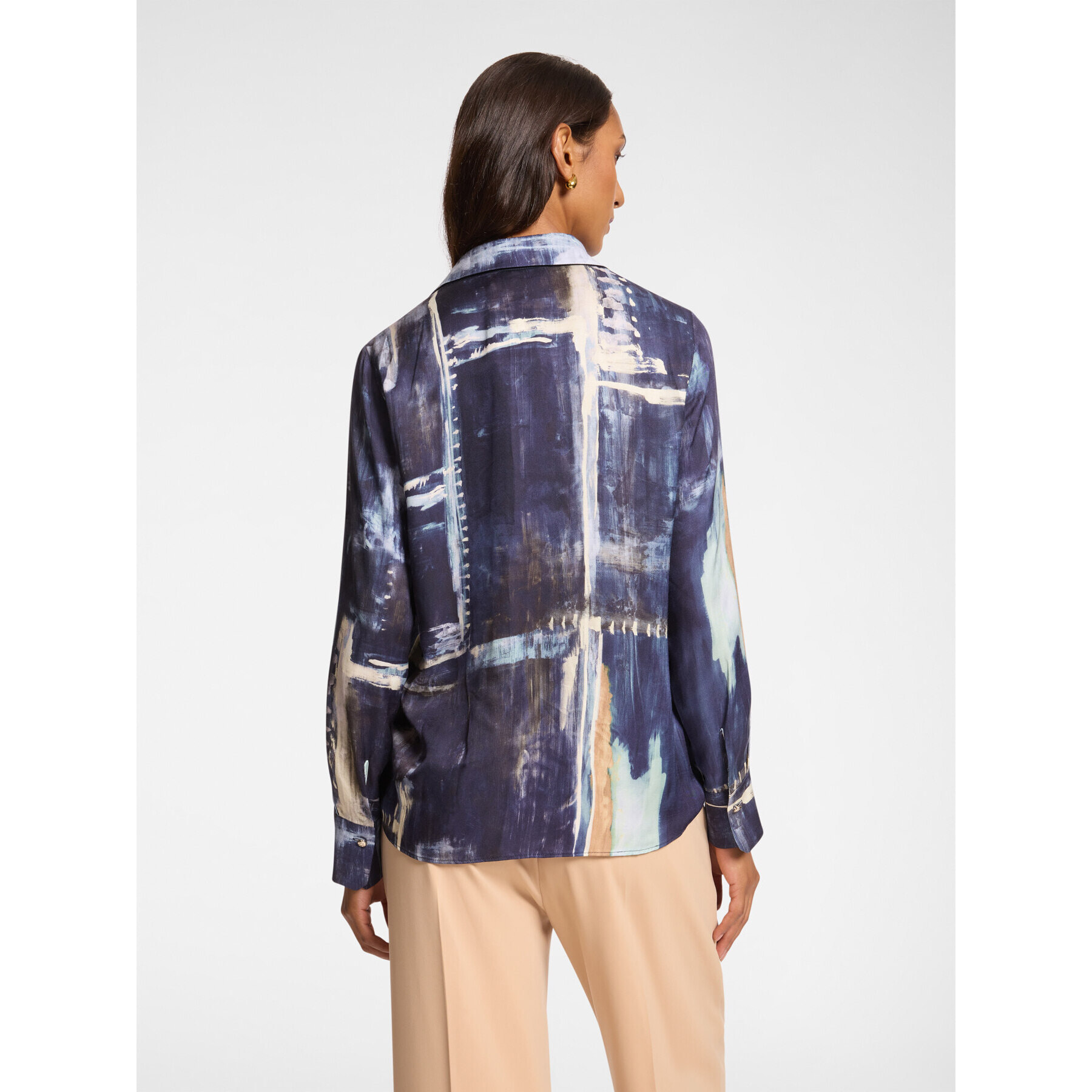 Elena Mirò - Camisa de viscosa estampada - Azul