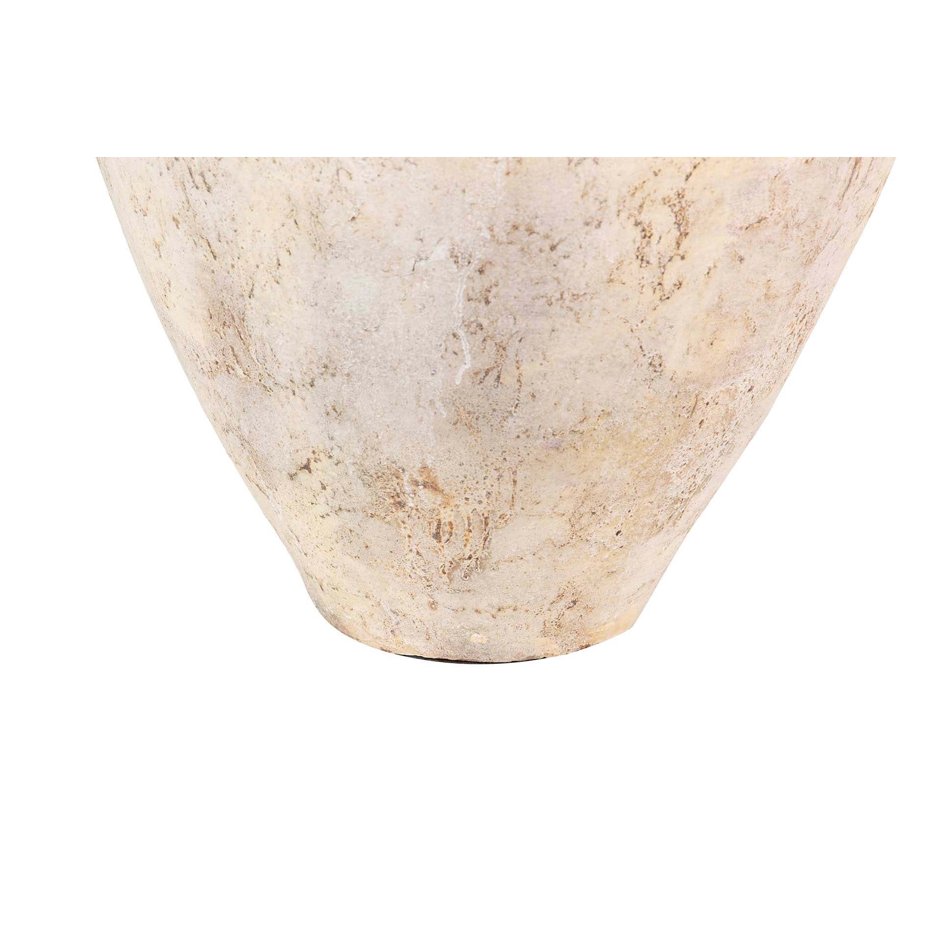 Anfora Terracota Blanco Lavado 76x76x120 Cm