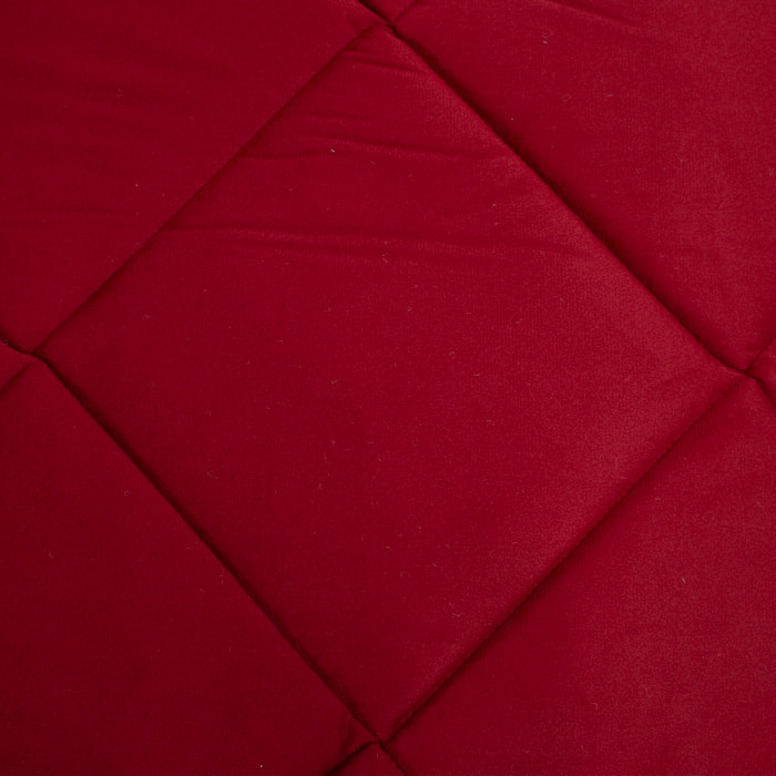 TRAPUNTA INVERNALE MATRIMONIALE IN VELLUTO COL.BORDEAUX MADE IN ITALY