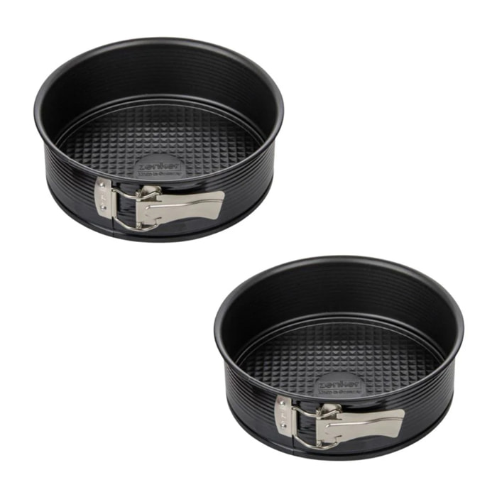 Ensemble de 2 Moules à manqué à charnière 20 cm Zenker Black Metallic