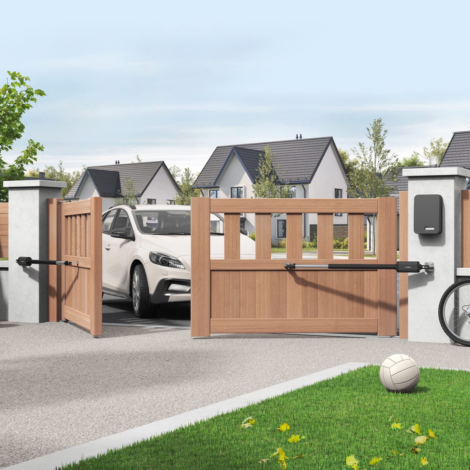 Motorisation télescopique pour portail à battants - Styrka 310 - Avidsen - 114170