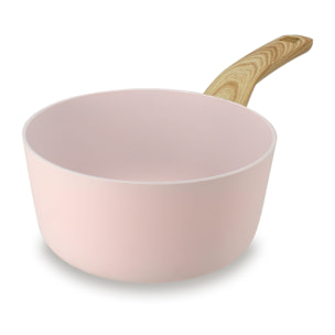 Casserole 18cm avec revêtement céramique rose - tous feux COLORAMA
