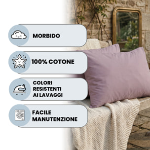 COPPIA FEDERE MAX COLOR, 100% Cotone, Made in Italy - ROSA ANTICO