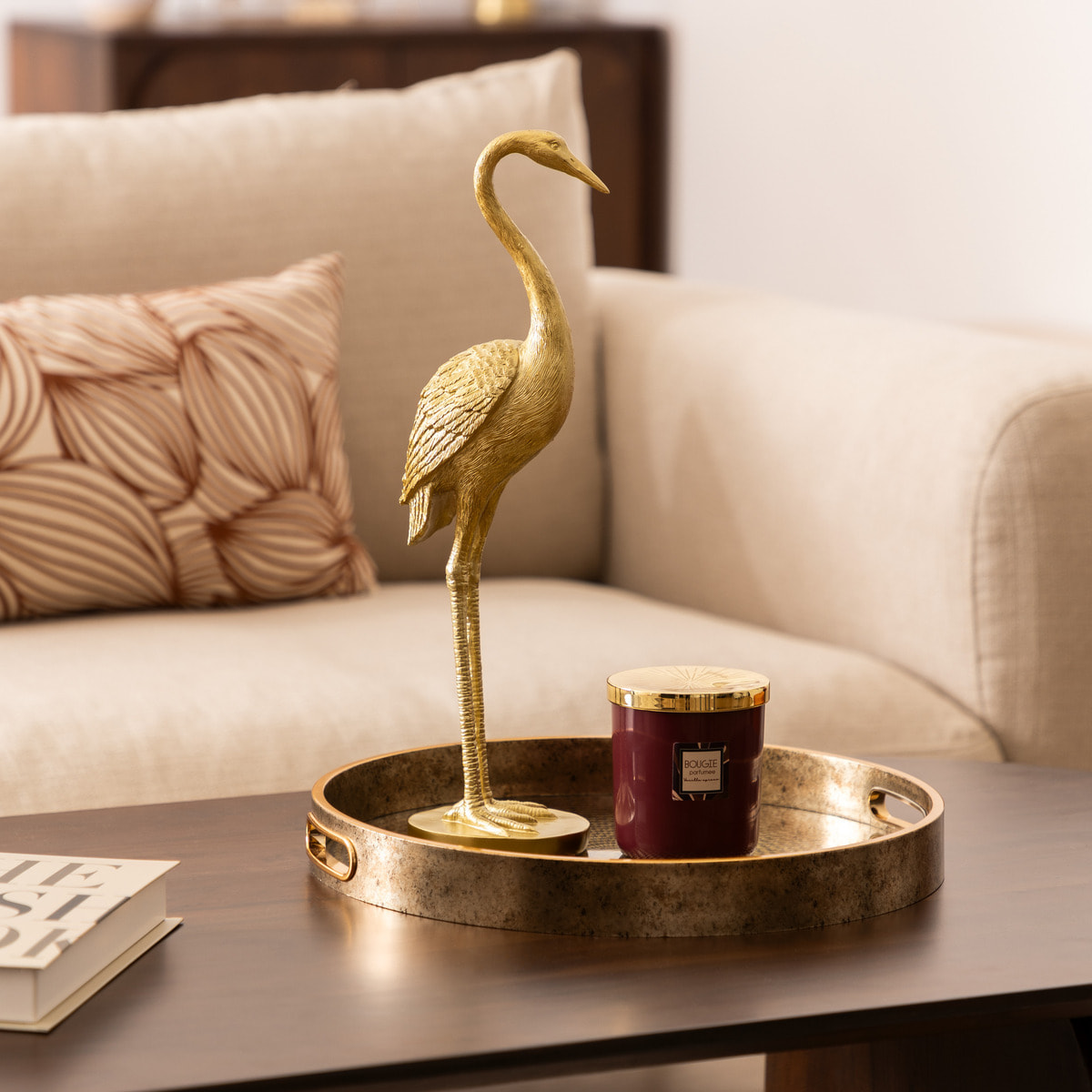 Héron Automne H.41cm résine