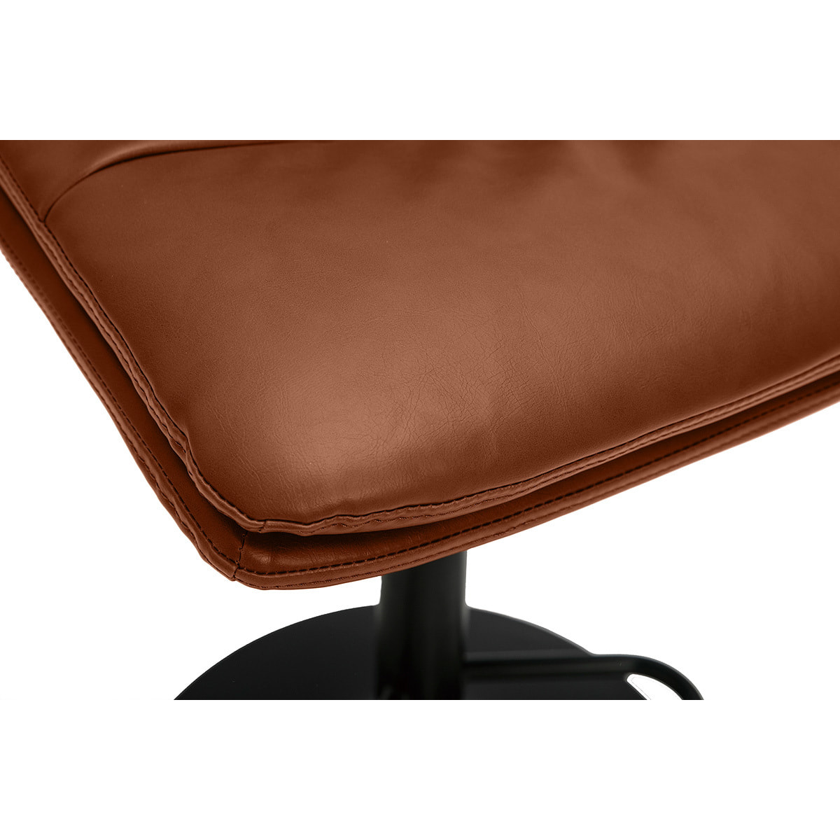 Tabourets de bar réglables marrons et métal noir (lot de 2) ZUCK