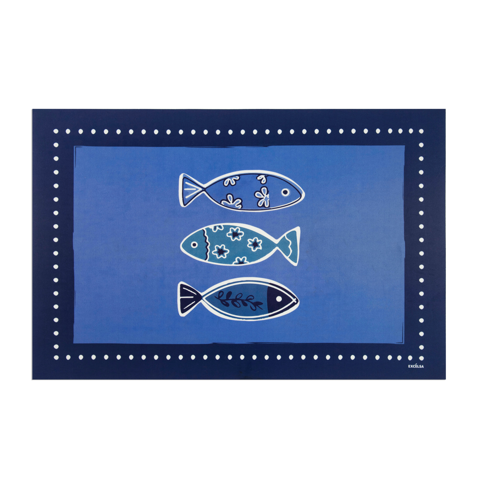 Tapis de bain Soft Excelsa- Ocean, Caoutchouc Bleu