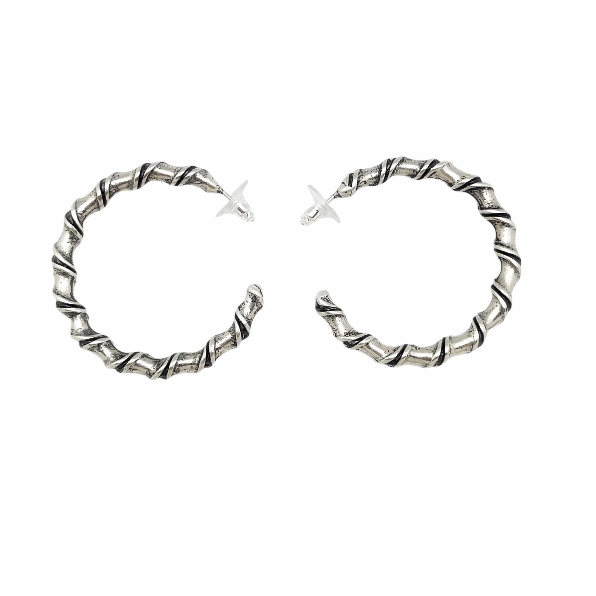 Aro criolla Twister en plata chapado