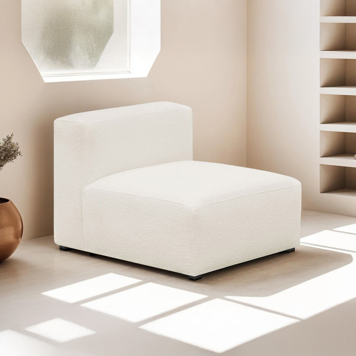 Chauffeuse sans accoudoirs modulable en tissu bouclette - MODULO