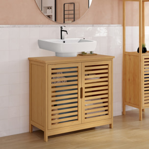 Meuble sous vasque sur pieds Maya 2 portes