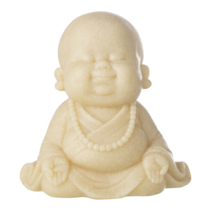 J-Line Moine Zen décoratif - polyrésine - jaune - small