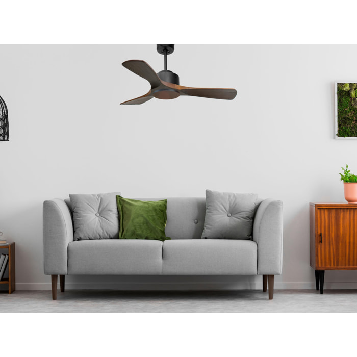 Ventilateur de plafond ø106 cm avec Wifi Réversible Hypersilence 40   W Noir