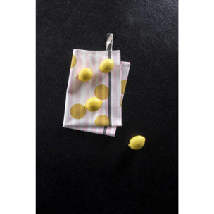 Torchon rayé Citron