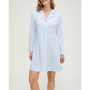 Camisón mujer de rayas y flores abierto