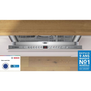 Lave vaisselle encastrable BOSCH SMV26AX01F, Série 2, VarioSpeed Plus