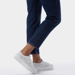 Superga - Zapatos de mujer Mujer Blanco - 2740 Flower Macrame