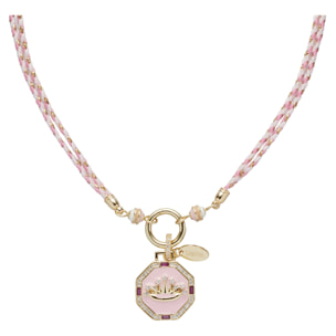 Collana U.S. Polo Assn. In cordino di cotone rosa