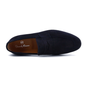 Zapatos Slippers para Hombre - Duca di Morrone Leone Suede Blue