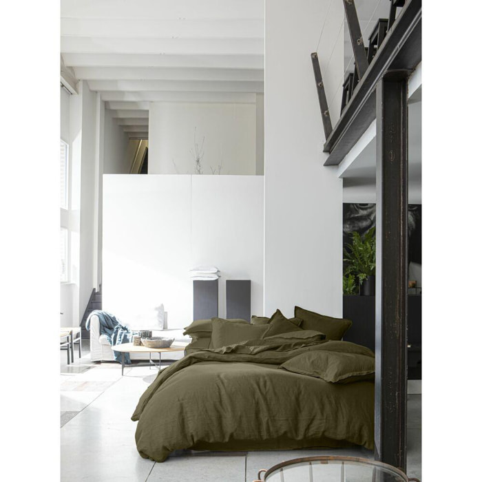 Housse de couette Lin lave Vert