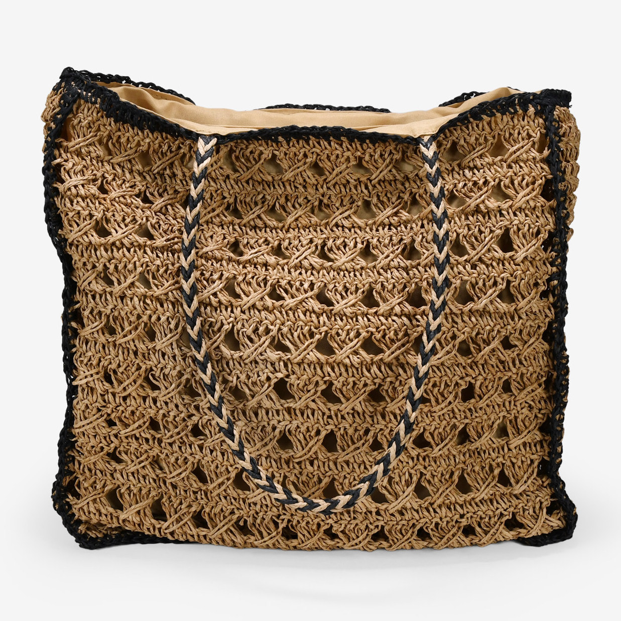 Bolso de hombro rafia trenzada