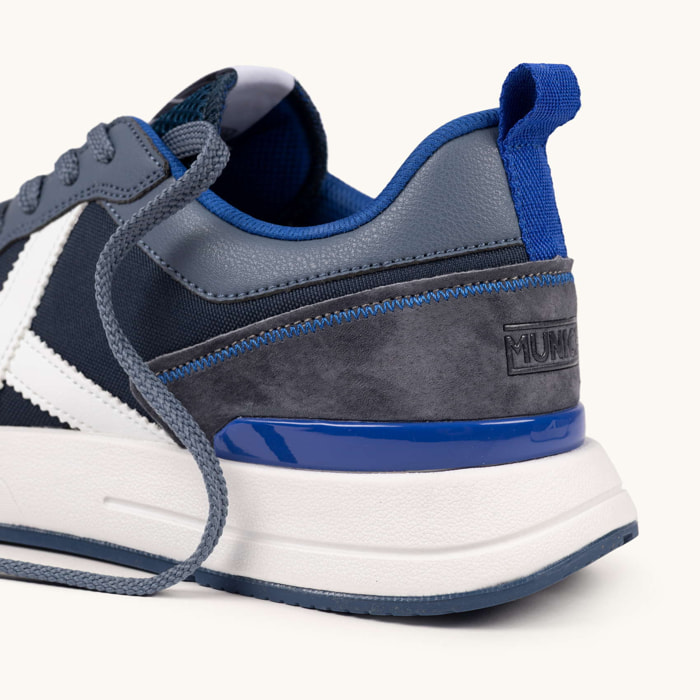 Sneakers de Diseño Urbano en Tonos Azules y Gris MUNICH SPEED 20