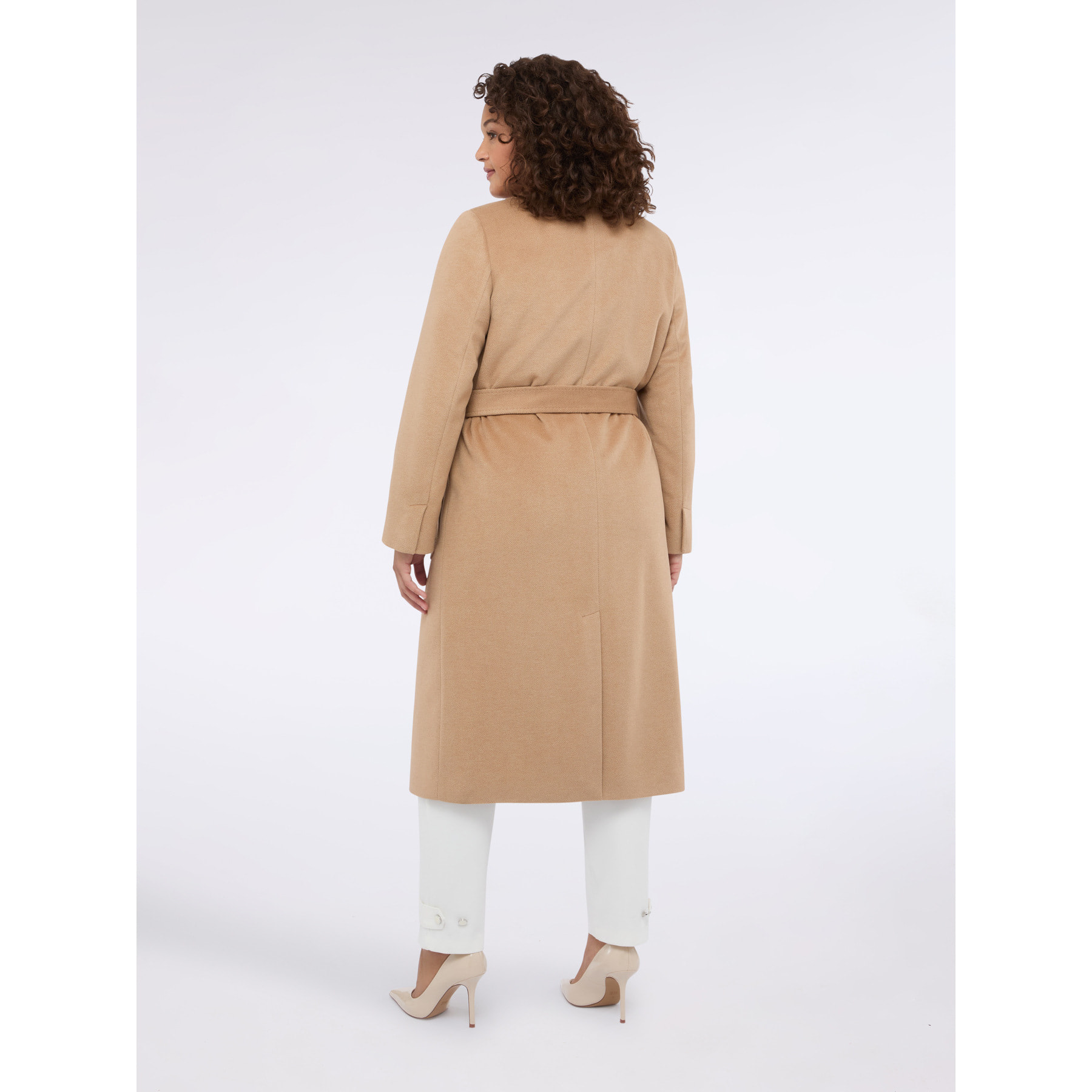 Fiorella Rubino - Abrigo largo con cinturón - Beige