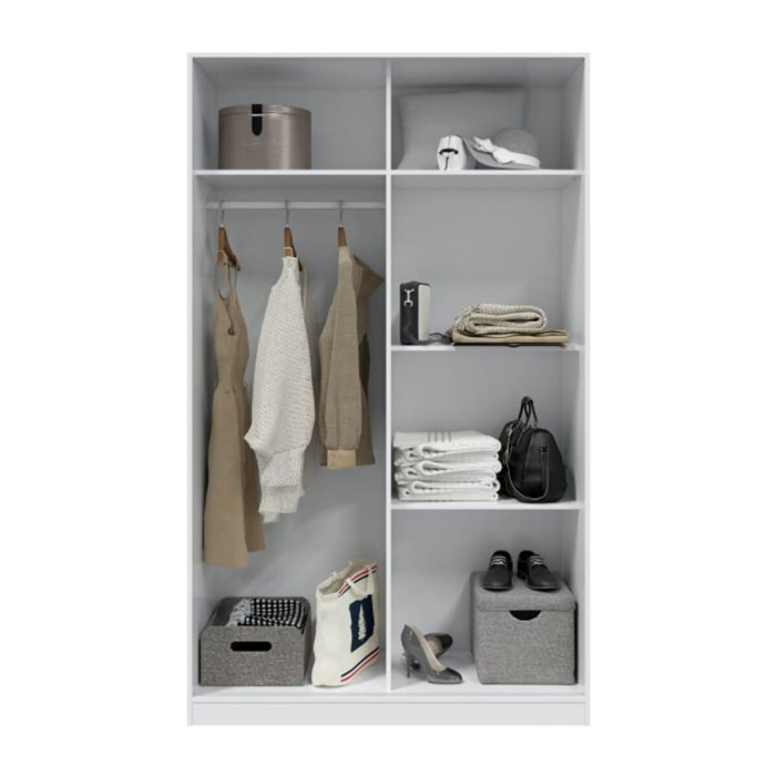 Armario Show 120 Blanco Artik (Blanco Mate) - Gris Cemento