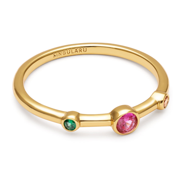 Anillo Leonor Rose Baño Oro