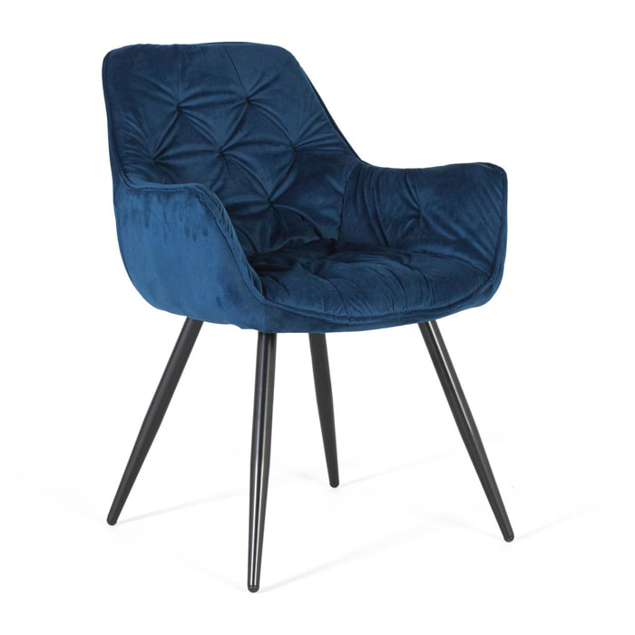 Silla de Terciopelo 62 Cm Estilo Contemporáneo