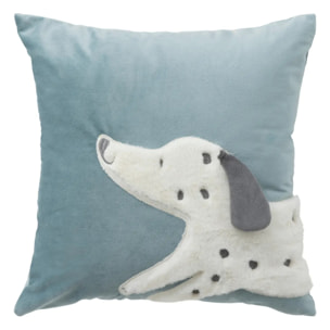 Coussin enfant "Dalmatien" 39x39cm bleu